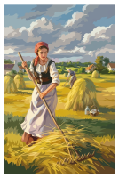 Erntemädchen auf dem Feld