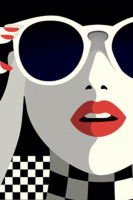 Sonnenbrille und Lippenstift