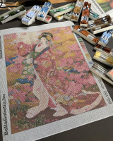 Geisha mit Blumen – BG-152