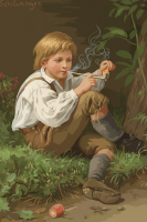 Ferdinand Schlesinger - Jungen-Replik mit Streichhölzern
