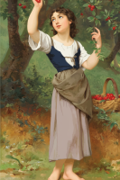 Émile Munier - Kirschenpflücker Stickerei-Replik