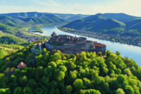 Landschaft mit Burg Visegrád – BG26-0156