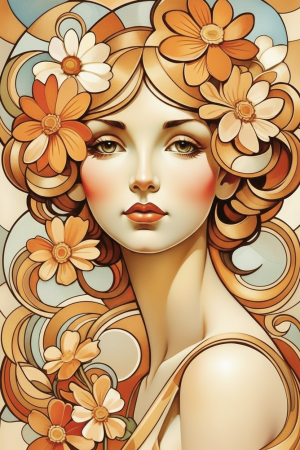 Alphonse Mucha Stil - Variation 2 – BG26-0165