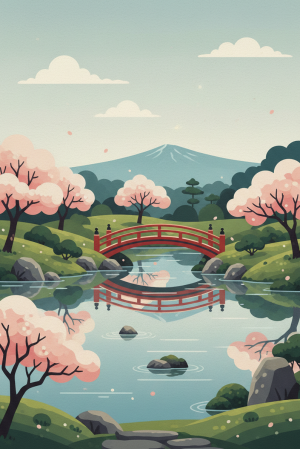 Japanische Gartenbrücke