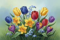 Frühlingsblumenstrauß