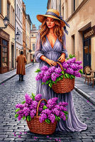 Dame mit Lavendel