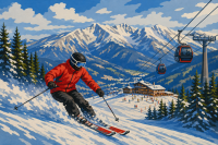 Skifahren am Chopok in der Slowakei