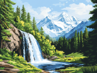 Wasserfall am Fuß des Berges – DL24-010