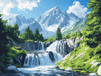 Wasserfall in den Bergen – DL24-020