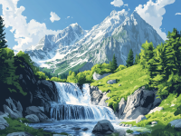 Wasserfall in den Bergen – DL24-022