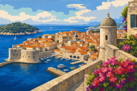Panorama des Hafens von Dubrovnik