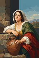 Junge Frau mit Wasserkrug