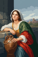 Junge Frau mit Wasserkrug