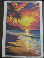 Sonnenuntergang auf der unbewohnten Insel