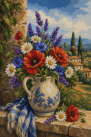Mohnblumen-Mittelmeer-Blumenstrauß