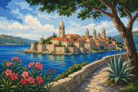 Die Stadt Rab an der Adria