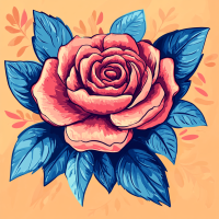 Die blauschattierte Rose
